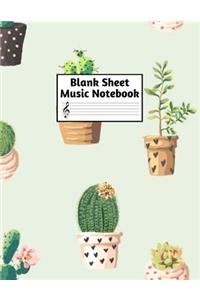 Blank Sheet Music Notebook