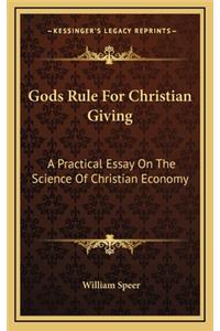 Gods Rule for Christian Giving