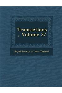 Transactions, Volume 37
