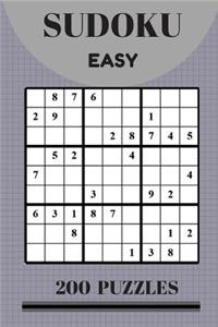 Sudoku Easy 200 Puzzles Game