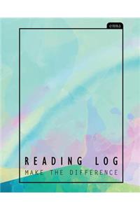 Reading Log: Pastel Over the Rainbow Book Lovers Journal: 110 Pages with Book Rating Stars Inside