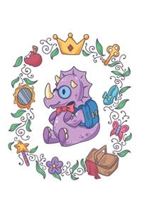 Funny School Triceratops Dinosaur Notebook