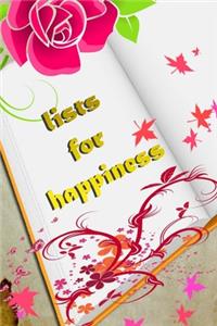 lists for happiness journal