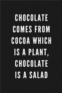 Chocolate Comes From Cocoa Which Is A Plant, Chocolate Is A Salad