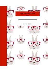 Wide Ruled Rabbit Notebook Composition Book
