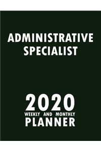 Administrative Specialist 2020 Weekly and Monthly Planner