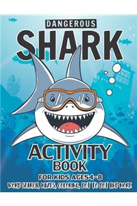 Shark Activity Book For Kids Ages 4-8
