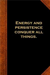 2020 Weekly Planner Ben Franklin Quote Persistence Vintage Style 134 Pages