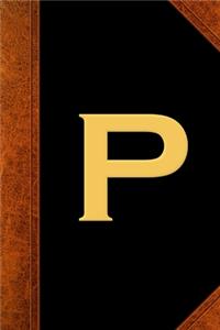 2020 Weekly Planner Monogram P Personalized Monogram P Vintage Style 134 Pages