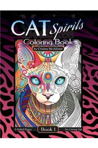 Cat Spirits Coloring Book