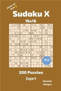 Sudoku X Puzzles - 200 Expert 16x16 vol.14
