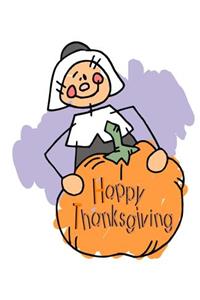 Happy Thanksgiving Smiling Pilgrim First Thanksgiving Composition Book 130 Pages: (Notebook, Diary, Blank Book)