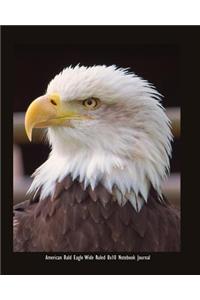 American Bald Eagle Wide Ruled 8x10 Notebook Journal