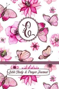 Monogram Bible Study & Prayer Journal - Letter E