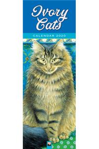 Ivory Cats Slim Calendar 2020 (Art Calendar)