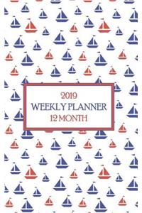 2019 12 Month Weekly Planner
