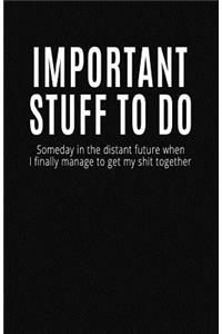 Important Stuff to Do Someday in the Distant Future