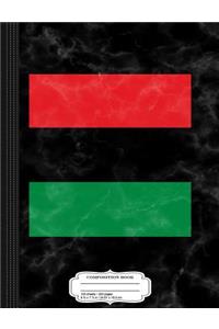 Pan African Flag Composition Notebook