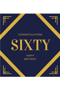 Happy 60th Birthday Guest Book (Hardcover)