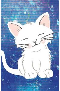 Journal Notebook For Cat Lovers White Kitten