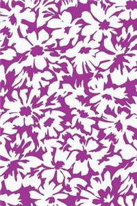 Abstract Floral Notebook: Violet: Notebook 6 X 9: Notebook 250 Pages