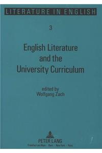 English Literature and the University Curriculum