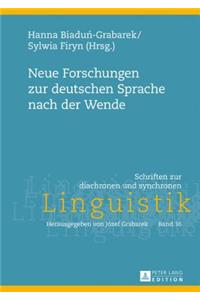 Neue Forschungen Zur Deutschen Sprache Nach Der Wende