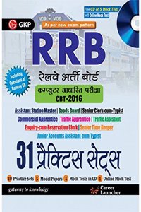 31 Practice Sets To Rrb Non Technical (Graduate) Cbt 2016 With Mock Test & Cd