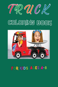 Truck Coloring Book for Kids Ages 4-8