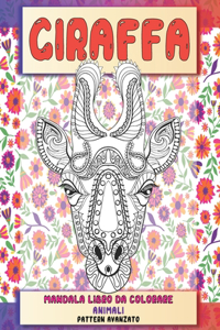Mandala Libro da colorare - Pattern avanzato - Animali - Giraffa