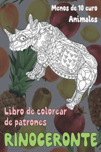 Libro de colorear de patrones - Menos de 10 euro - Animales - Rinoceronte