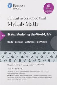 Mylab Statistics with Pearson Etext -- 18 Week Standalone Access Card -- For STATS