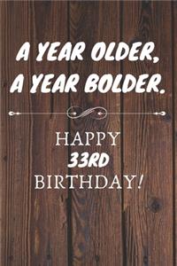 A Year Older A Year Bolder Happy 33rd Birthday