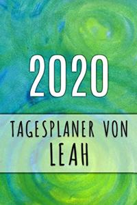 2020 Tagesplaner von Leah: Personalisierter Kalender für 2020 mit deinem Vornamen