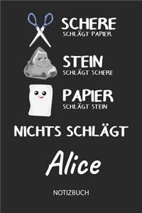 Nichts schlägt - Alice - Notizbuch