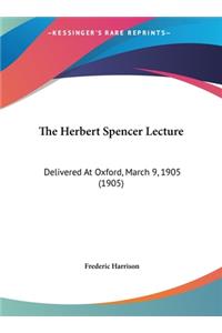 The Herbert Spencer Lecture