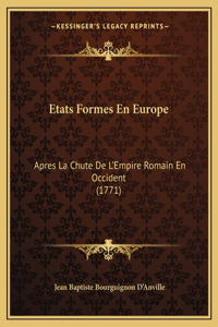 Etats Formes En Europe