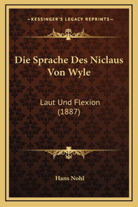 Die Sprache Des Niclaus Von Wyle