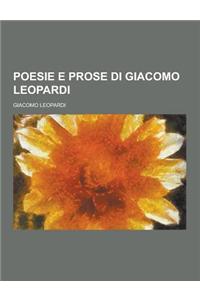 Poesie E Prose Di Giacomo Leopardi
