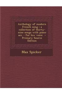 Anthology of Modern French Song