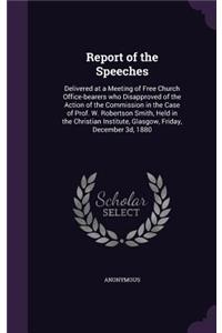 Report of the Speeches