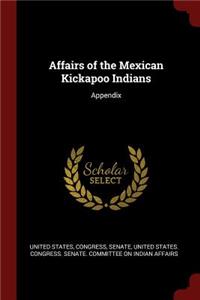 Affairs of the Mexican Kickapoo Indians