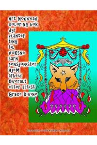 Art Nouveau coloring bok dyr planter ting til voksne barn pensjonister hjem arbeid Overalt etter artist Grace Divine