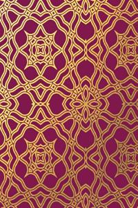 Plum and Gold Foil Intricate Pattern Notebook 6*9