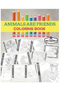 Animals Are Friends Coloring Book