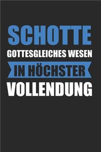 Schotte Gottesgleiches Wesen In Höchster Vollendung: Schottland & Dudelsack Notizbuch 6'x9' Punktiert Geschenk für Edinburgh & Schottische Flagge