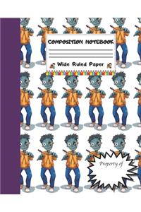 Composition Notebook Wide Ruled Paper