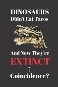 Dinosaurs Didn't Eat Tacos And Now They're Extinct. Coincidence?