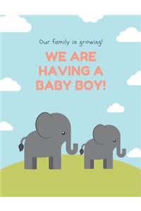 Our Family Is Growing We are Having A Baby Boy