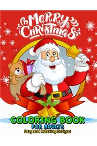 Merry Christmas Coloring Books for Adults Easy and Relaxing Design
